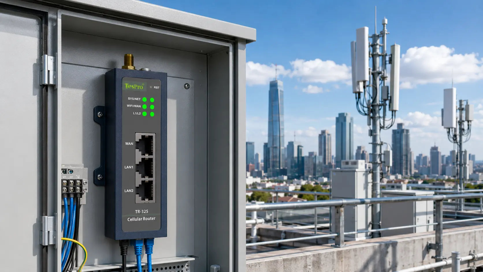 Tespro Industrial Cellular Router – Industrial Grade Stability for Harsh Field Networking