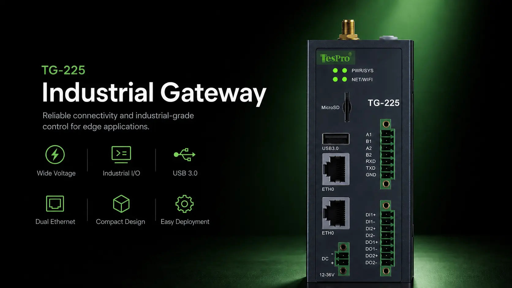 Tespro Industrial Gateway with VPN: Secure and Reliable Industrial IoT Connectivity