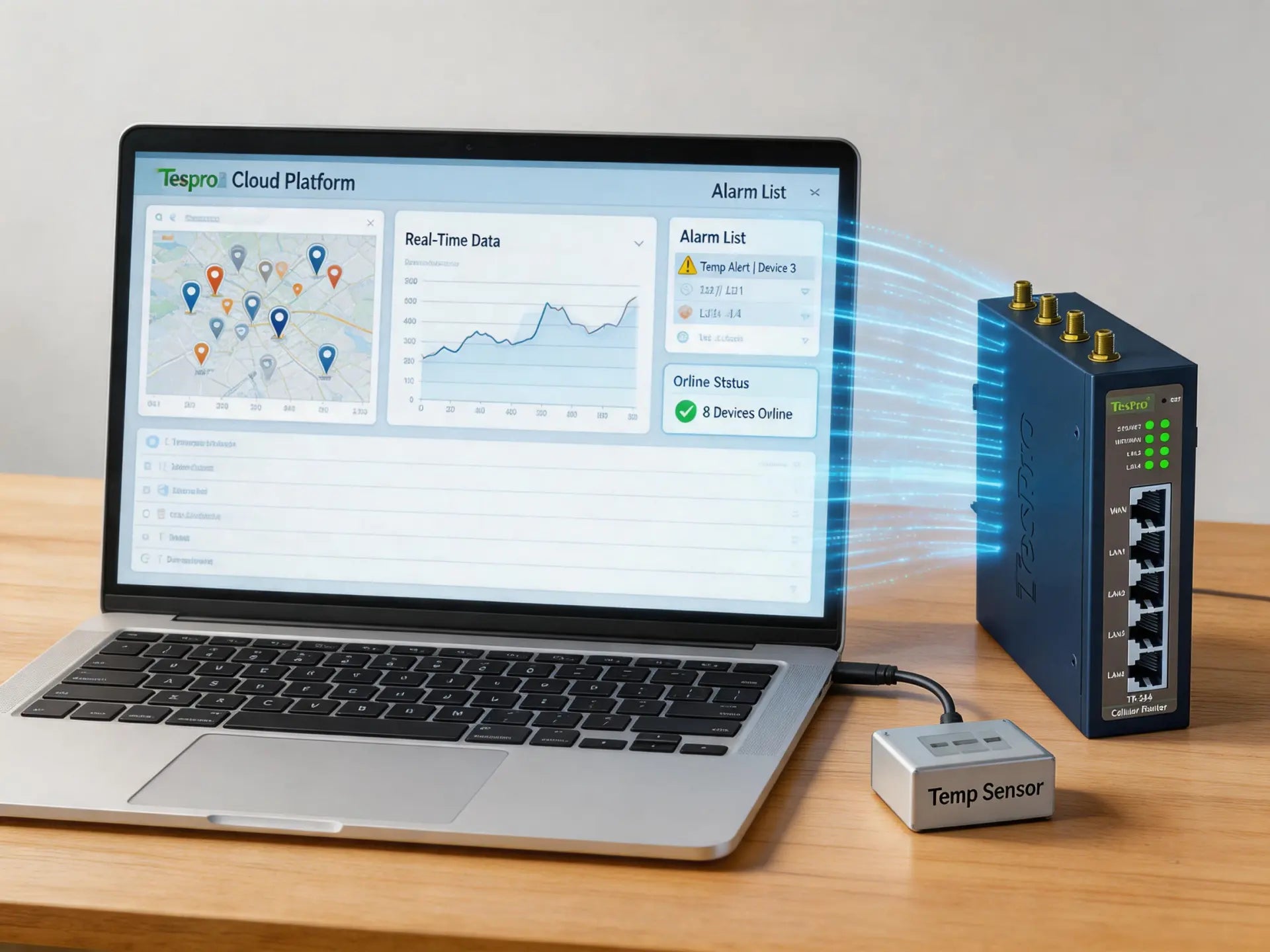 Tespro Industrial Router | Remote Industrial Equipment Management